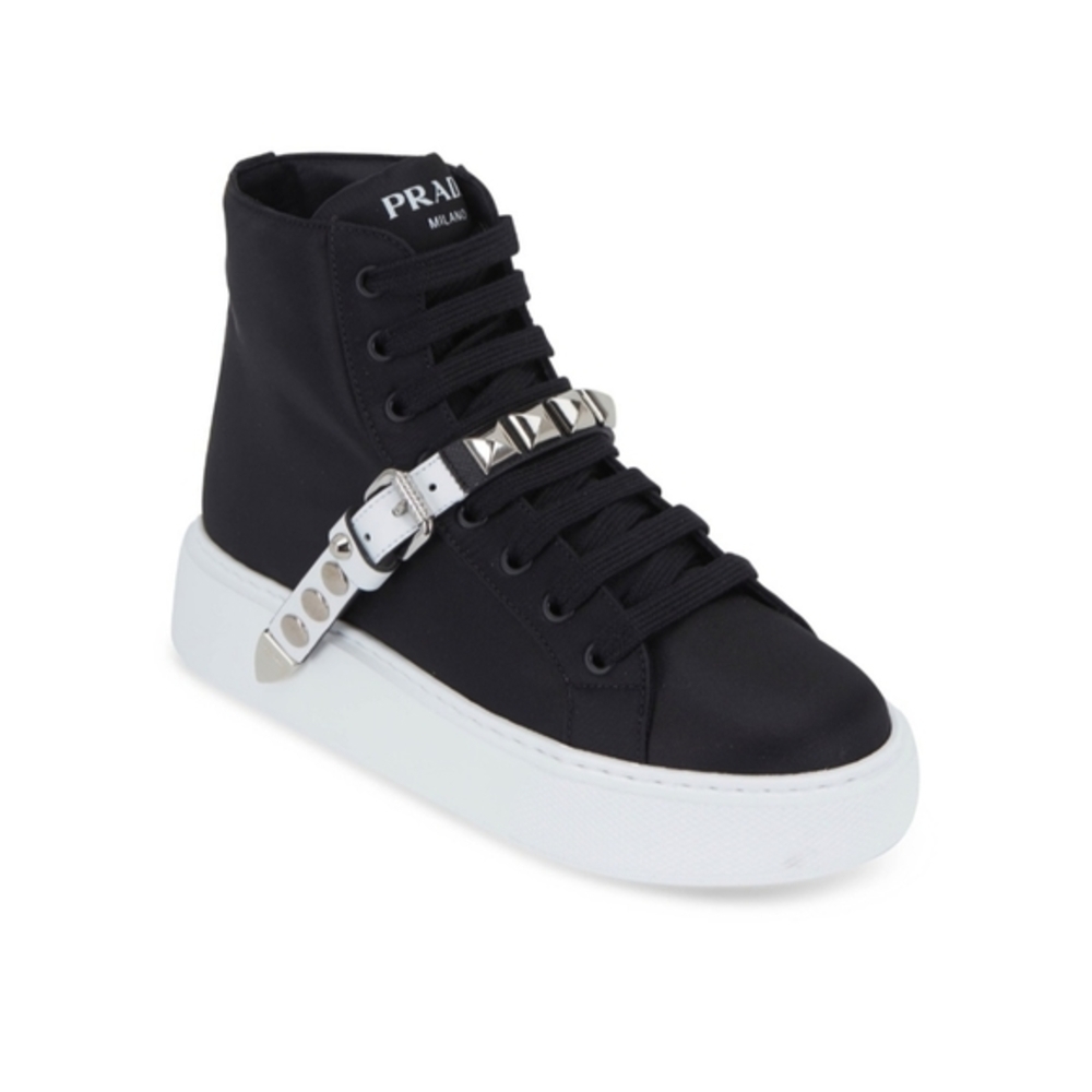 Prada | Tessuto Studded High-Top